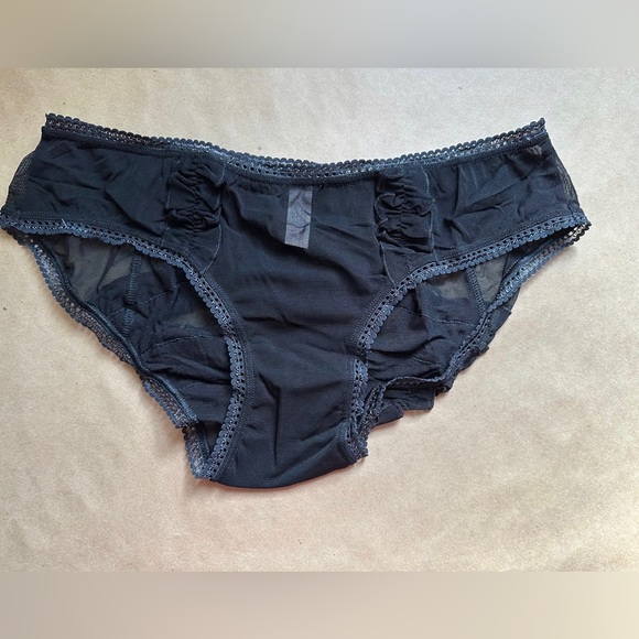 Victoria’s Secret Black w/Purple Ruffle Bum Panty - Picture 2 of 3